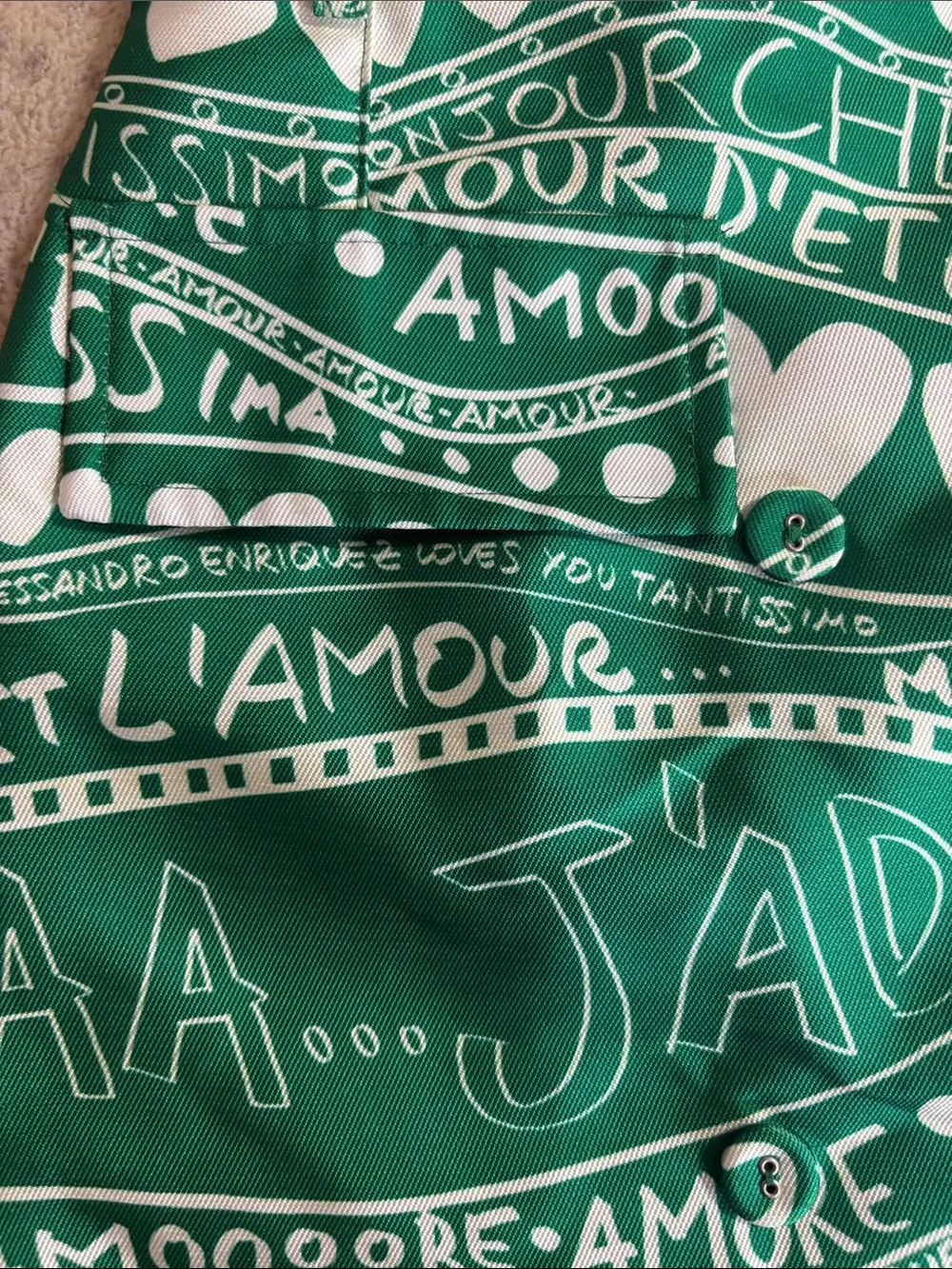 Green Graphic Mini Skirt
